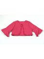 Elegante coprispalle Sarabanda con rouge. Variante colore unico per bambina da 3 a 7 anni