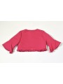 Elegante coprispalle Sarabanda con rouge. Variante colore unico per bambina da 3 a 7 anni