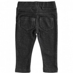 Leggings lungo iDo effetto denim in cotone stretch in due varianti colore per bambina da 9 mesi a 7 anni