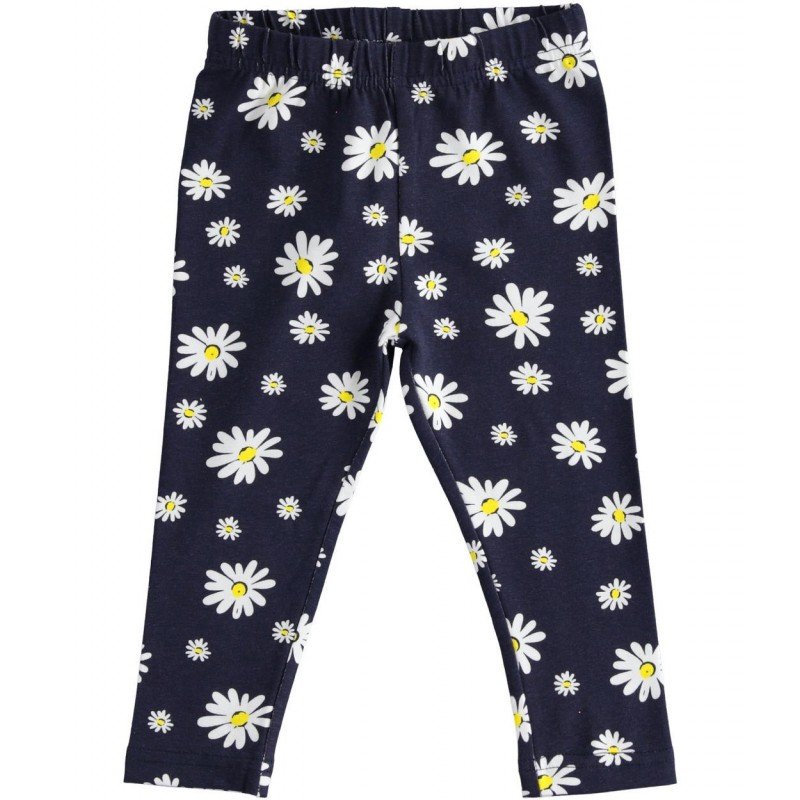 Leggings lungo iDo in cotone in due diverse fantasie per bambina da 9 mesi a 7 anni