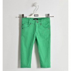 Pantalone iDo in twill di cotone stretch in quattro varianti colore per bambino da 3 a 7 anni