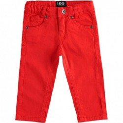 Pantalone iDo in twill di cotone stretch in quattro varianti colore per bambino da 3 a 7 anni