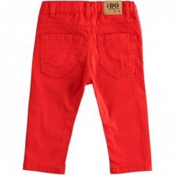 Pantalone iDo in twill di cotone stretch in quattro varianti colore per bambino da 3 a 7 anni