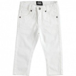 Pantalone iDo in twill di cotone stretch in quattro varianti colore per bambino da 3 a 7 anni