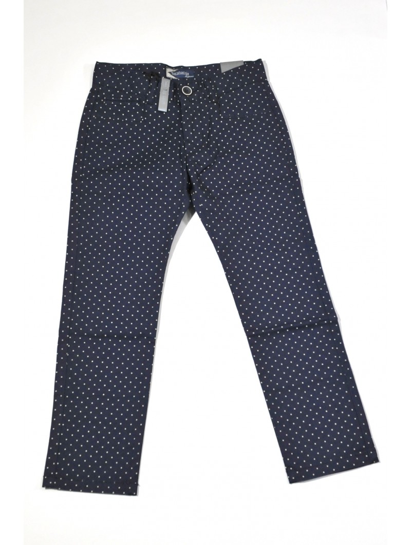 Pantalone Sarabanda in twill stretch di cotone in due varianti colore per bambino da 3 a 7 anni