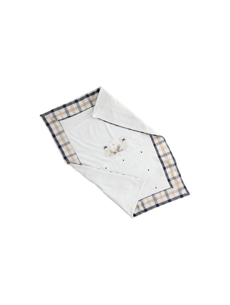 Copertina da carrozzina Minibanda 100% cotone stretch variante colore unico per neonata