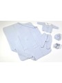 Set prima nascita Stella 4 pezzi 100% lana colore variante unica per neonato