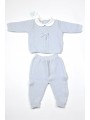 Set prima nascita Stella 4 pezzi 100% lana colore variante unica per neonato