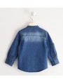 Camicia coreana Sarabanda in jeans variante colore unico per bambino da 9 mesi a 7 anni