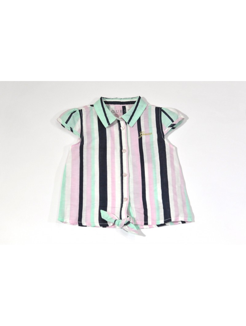 Camicia Guess in misto lino variante colore unico per bambina da 3 a 7 anni