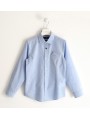Camicia Sarabanda fil a fil 100% cotone. Variante colore unico per ragazzo da 8 a 16 anni