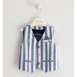 Elegante gilet Sarabanda in tinto filo. In due varianti colore per bambino da 9 mesi a 7 anni