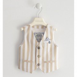 Elegante gilet Sarabanda in tinto filo. In due varianti colore per bambino da 9 mesi a 7 anni