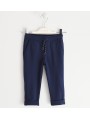 Elegante pantalone Sarabanda in punto milano stretch variante colore unico per bambino da 3 a 7 anni