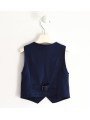 Elegante gilet Sarabanda in punto milano stretch variante colore unico per bambino da 3 a 7 anni