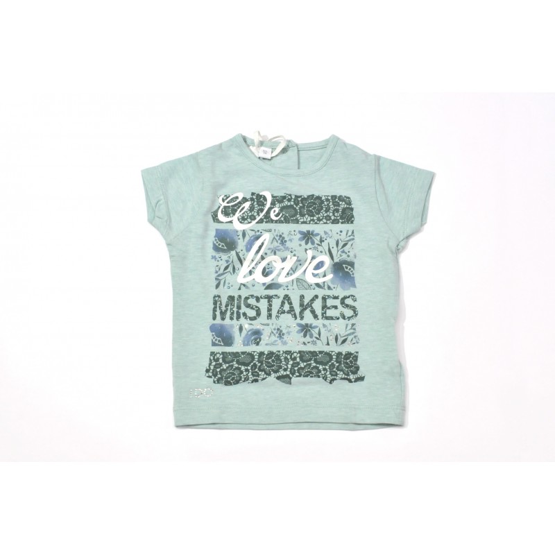 T-shirt manica corta iDo in jersey 100% cotone variante colore unico per bambina da 9 a 24 mesi T-shirt manica corta iDo in jersey 100% cotone variante colore unico per bambina da 9 a 24 mesi