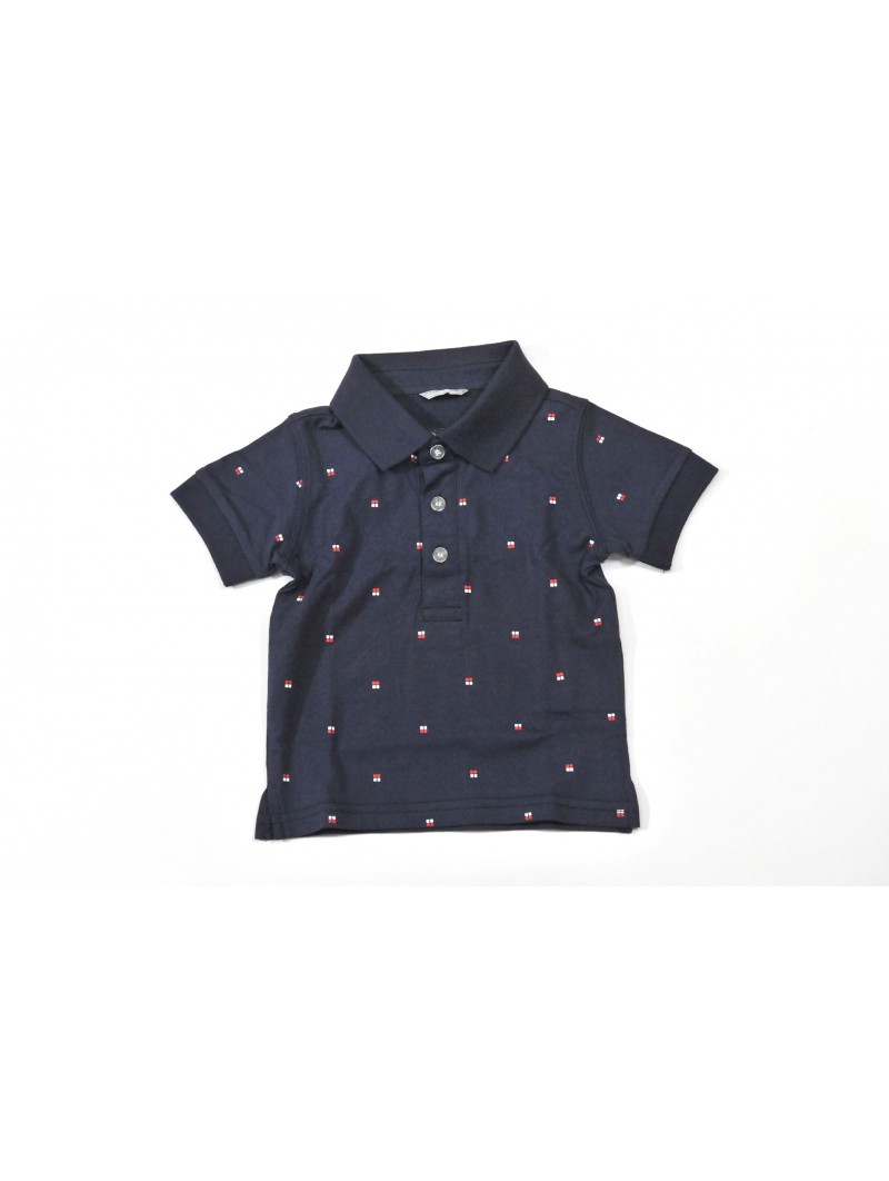 Polo manica corta Sarabanda 100% cotone variante colore unico per bambino da 9 a 24 mesi