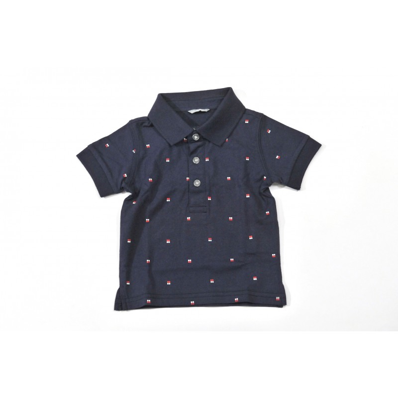 Polo manica corta Sarabanda 100% cotone variante colore unico per bambino da 9 a 24 mesi