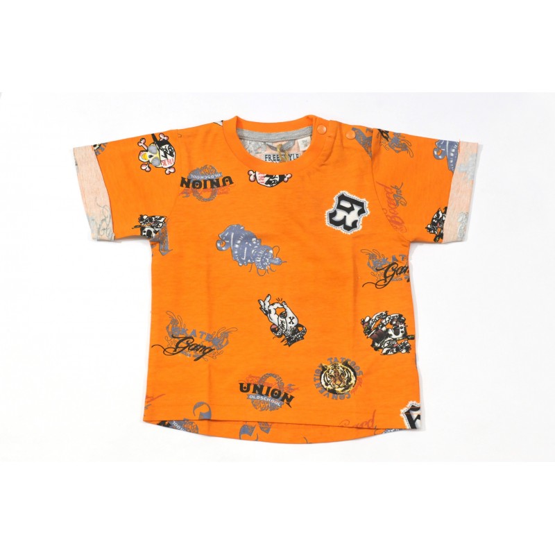 T-shirt manica corta Sarabanda 100% cotone variante colore unico per bambino da 9 a 24 mesi T-shirt manica corta Sarabanda 100% cotone variante colore unico per bambino da 9 a 24 mesi