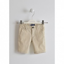 Elegante Bermuda Sarabanda slim fit in twill stretch in due varianti colore  per bambino da 3 a 7 anni