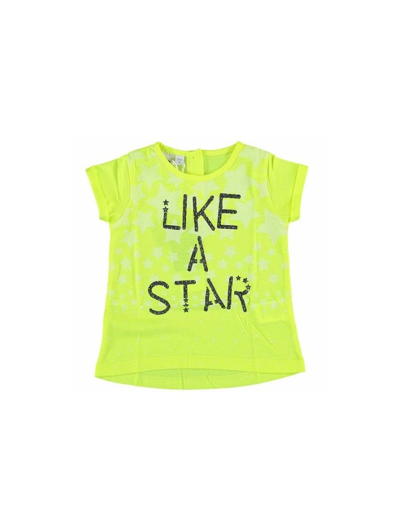 T-shirt manica corta iDo in jersey 100% cotone variante colore unico per bambina da 9 a 24 mesi