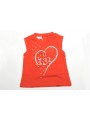 T-shirt smanicata iDo in jersey 100% cotone variante colore unico per bambina da 9 a 24 mesi