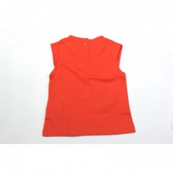 T-shirt smanicata iDo in jersey 100% cotone variante colore unico per bambina da 9 a 24 mesi