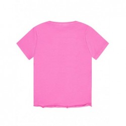 T-shirt manica corta Guess in jersey stretch 100% cotone variante colore unico per bambina da 3 a 24 mesi