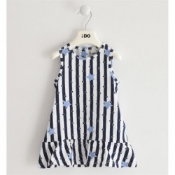 Abito smanicato iDo in jersey 100% cotone in tre varianti colore per bambina da 6 mesi a 7 anni