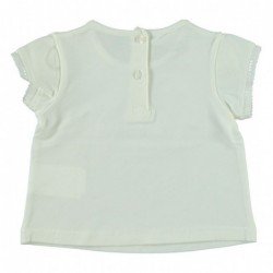 T-shirt manica corta iDo 100% cotone variante colore unico per bambina da 9 a 24 mesi