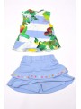 Completo due pezzi Guess canotta e pantagonna in cotone organico stretch variante colore unico per bambina da 3 a 24 mesi