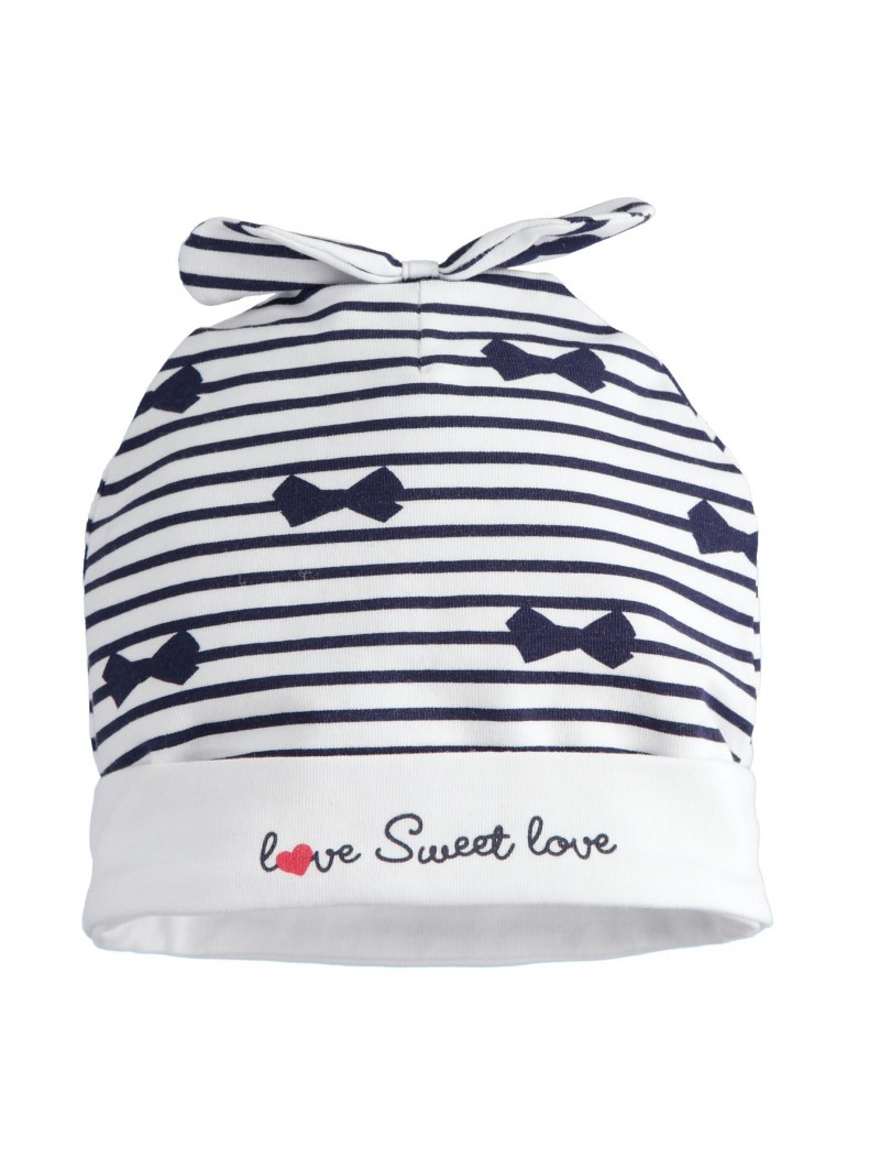 Cuffia iDo in cotone stretch variante colore unico per neonata