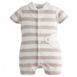 Pagliaccetto iDO unisex in cotone stretch variante colore unico per neonati da 1 a 3 mesi