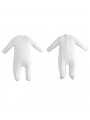 Set due tutine intere unisex iDo con piedino in cotone variante colore unico per neonati da 1 a 3 mesi