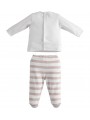 Tutina due pezzi unisex iDo con piedino in cotone variante colore unico per neonati da 1 a 3 mesi