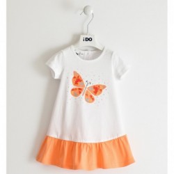 Abito iDo in jersey 100% cotone in tre varianti colore per bambina da 6 mesi a 7 anni