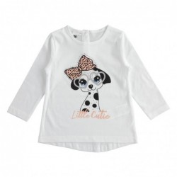 Maglia girocollo iDo 100% cotone variante colore unico per bambina da 6 mesi a 7 anni