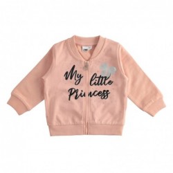 Felpa iDo in cotone garzato con zip variante colore unico per bambina da 6 mesi a 7 anni