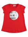 T-shirt manica corta iDO 100% cotone variante colore unico per ragazza da 8 a 16 anni