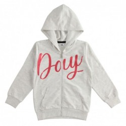 Felpa iDo con zip in cotone garzato variante colore unico per ragazza da 8 a 16 anni