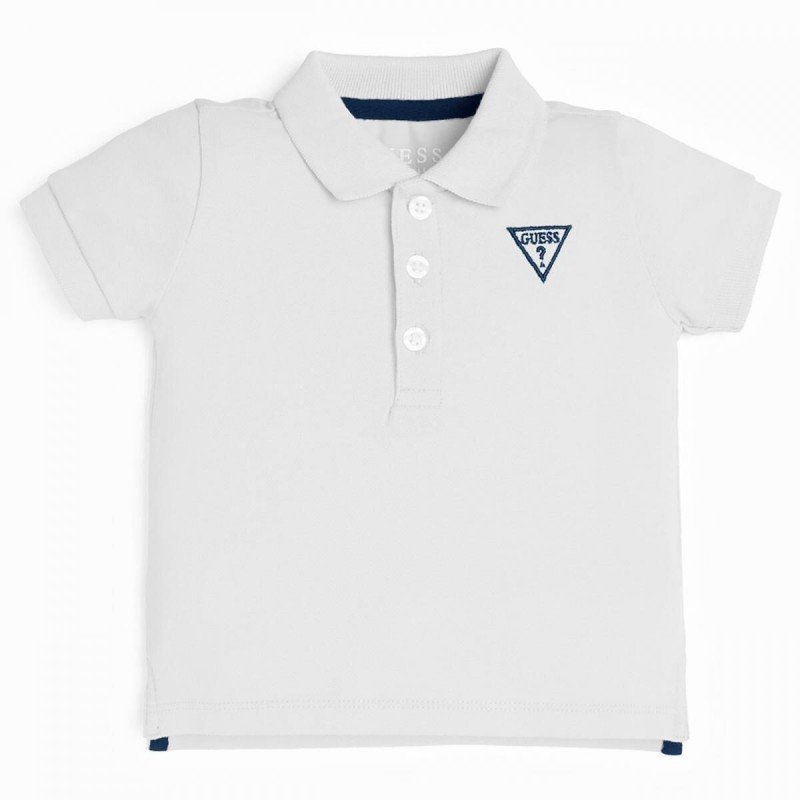 Polo manica corta Guess in piquet variante colore unico per bambino da 3 a 24 mesi