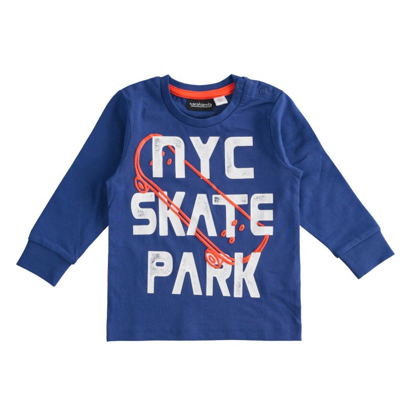 Maglia girocollo Sarabanda in cotone in tre varianti colore per bambino da 9 mesi a 7 anni Maglia girocollo Sarabanda in cotone in tre varianti colore per bambino da 9 mesi a 7 anni