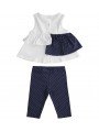 Completo canotta e leggings in jersey stretch variante colore unico per bambina da 9 a 24 mesi