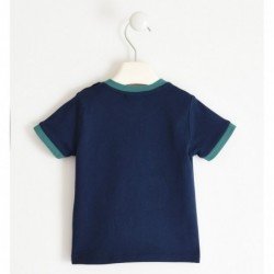 T-shirt manica corta Sarabanda in jersey 100% cotone variante colore unico per bambino da 9 mesi a 7 anni