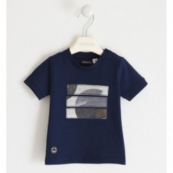 T-shirt manica corta Sarabanda in jersey 100% cotone variante colore unico per bambino da 9 mesi a 7 anni