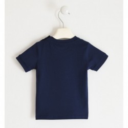 T-shirt manica corta Sarabanda in jersey 100% cotone variante colore unico per bambino da 9 mesi a 7 anni