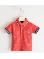 Polo manica corta Sarabanda “interpreta 500” in cotone organico stretch variante colore unico per bambino da 9 mesi a 7 anni