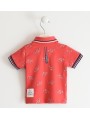 Polo manica corta Sarabanda “interpreta 500” in cotone organico stretch variante colore unico per bambino da 9 mesi a 7 anni