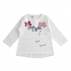 Maglia girocollo iDo in jersey di cotone in tre varianti colore per bambina da 9 mesi a 7 anni