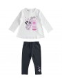 Completo iDo maxi maglia e leggings in jersey di cotone variante colore unico per bambina da 9 mesi a 7 anni